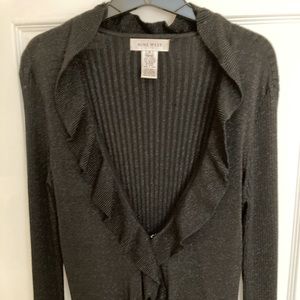 Feminine Shimmery black cardigan sweater